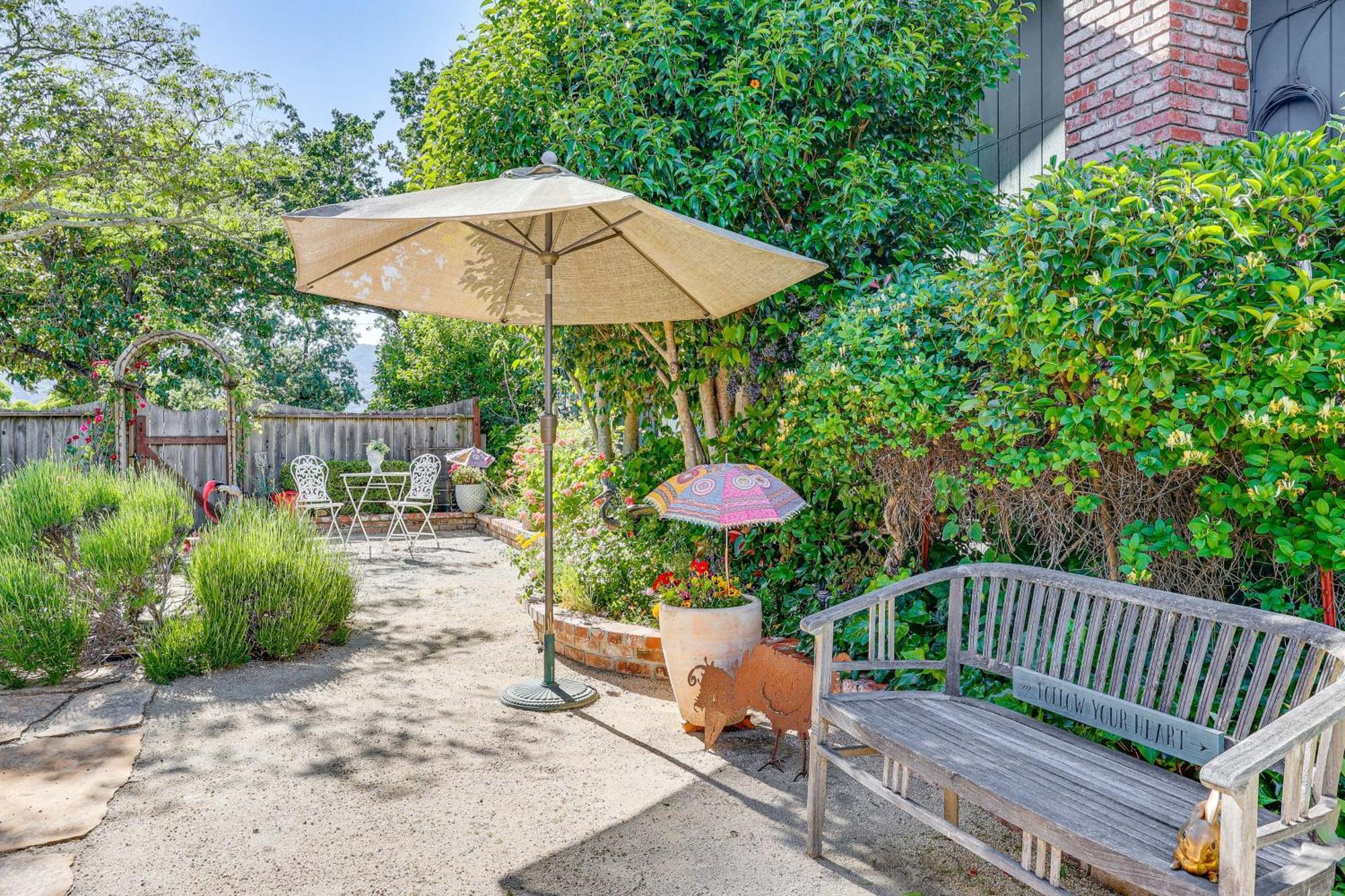 Romantic Casita With Garden And Deck 2 Miles To Plaza! Sonoma Bagian luar foto